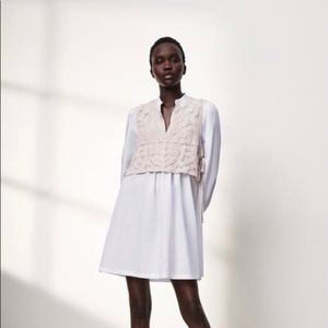 NWT Zara poplin layered dress